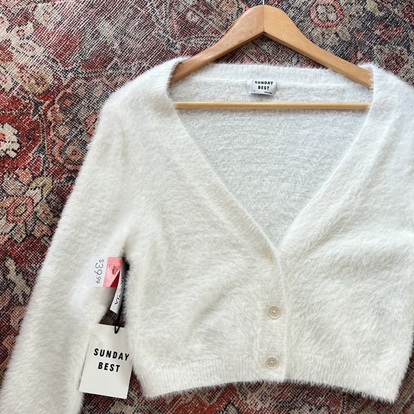 SOLD ✨Brand new with tags! Reese fuzzy cardigan - Picture 5 of 7